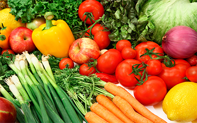 An image of fruits and vegetables