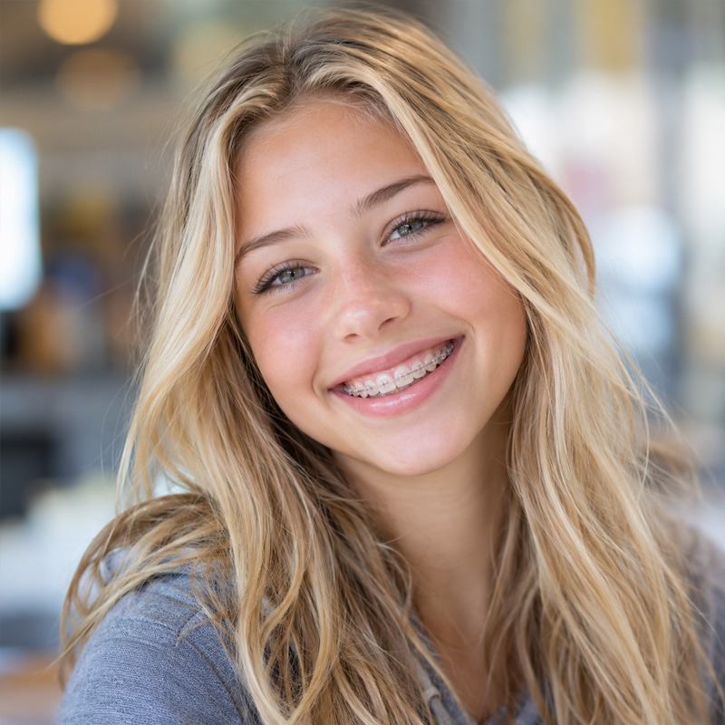 Clear ceramic braces for kids and teens in Parker