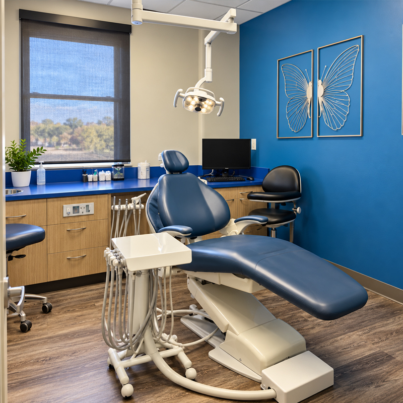 Pediatric dental treatment room representing preventive dental care for children in Parker, Colorado